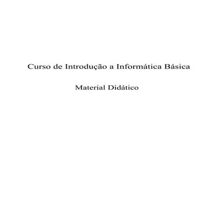 Apostila informática Básica