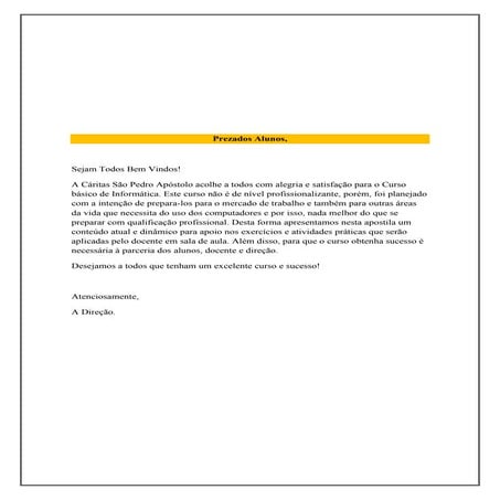 Apostila informática básica 2014