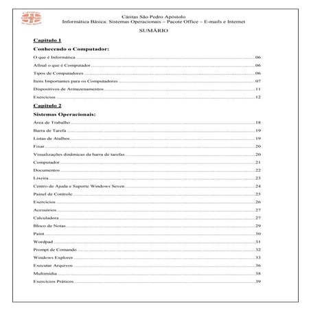 Apostila Informática Básica Windows 7 e Pacote Office