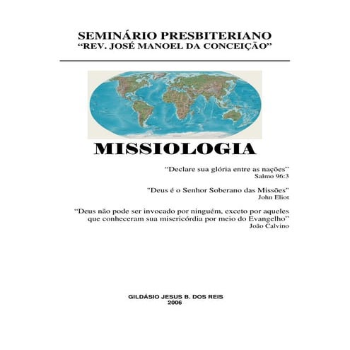 Apostila missiologia