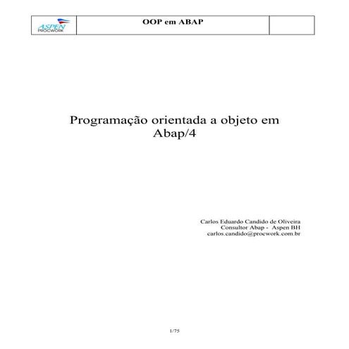 Apostila programao orientada a objeto no abap | PDF