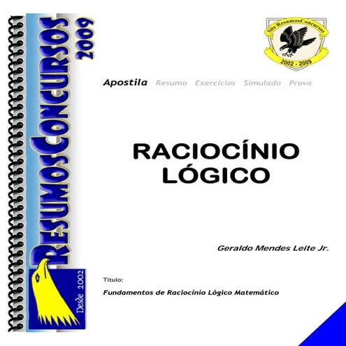Apostila raciocínio lógico