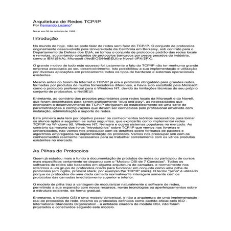 Apostila sobre montagem de redes