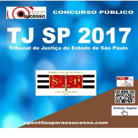 APOSTILA TJ SP 2017 PSICÓLOGO + VÍDEO AULAS | PDF