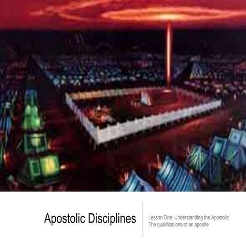 Apostolic discipline session one slideshare | PPTX
