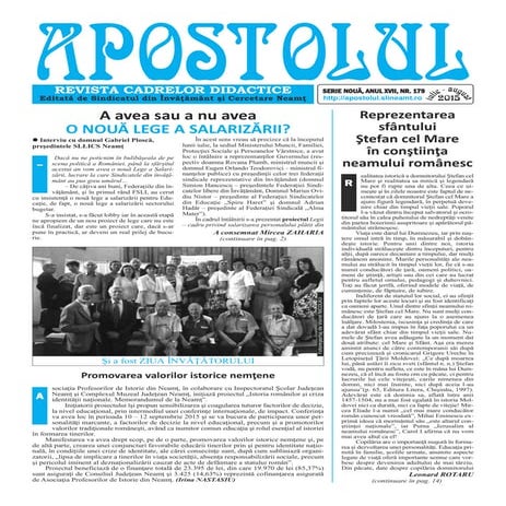 Apostolul 179 iulie 2015