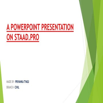 A powerpoint presentation on staad