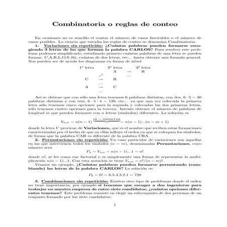 Clase 3, permutaciones lineales y circulares | PDF