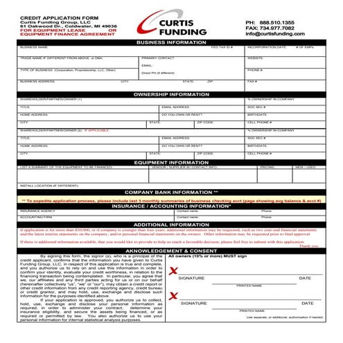 CFG application - 2025 - Curtis Funding Group, LLC