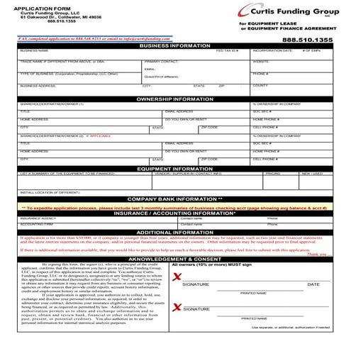 Application - Curtis Funding Group