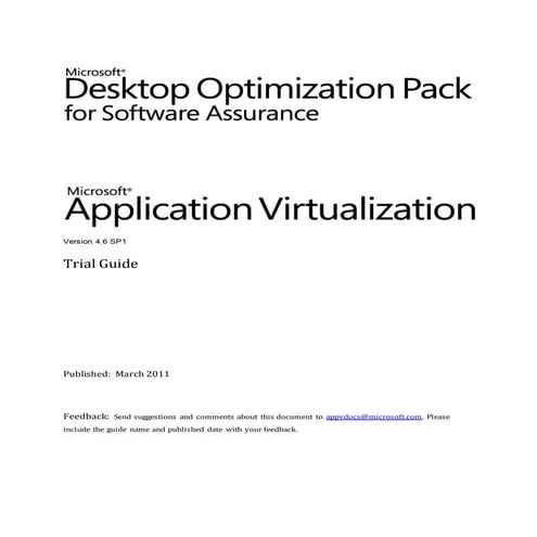 App v 4.6 sp1 trial guide