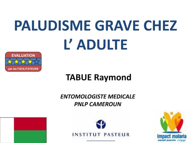 Paludisme grave chez l'adulte