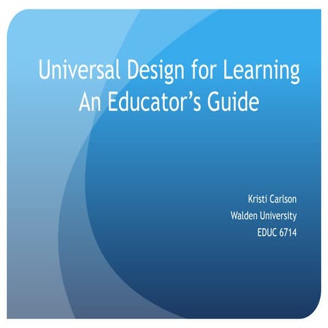 UDL Presentation EDUC 6714 Application 4