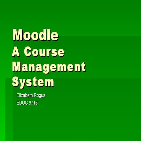 Moodle in the Classroom