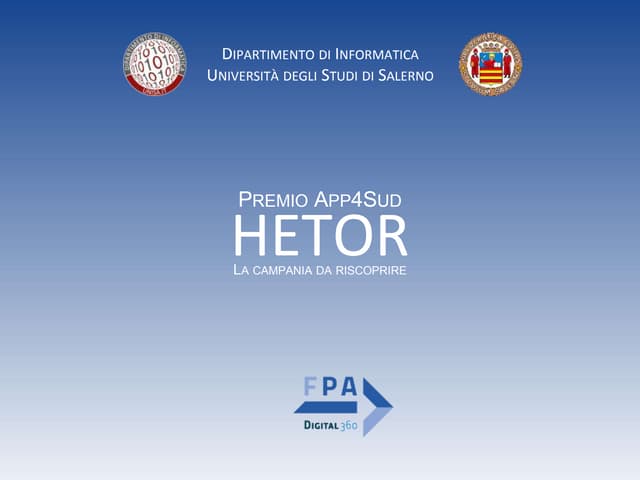 Progetto Hetor: La Campania da riscoprire