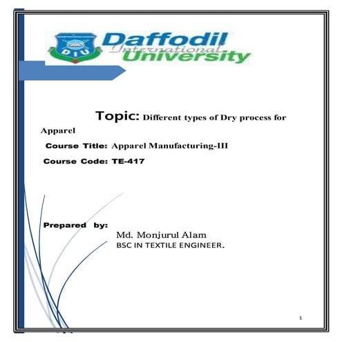 dry process for apparel