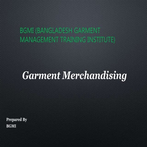 Apparel merchandising