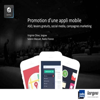 Promotion d'une appli mobile : ASO,...