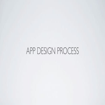 App design process part II
