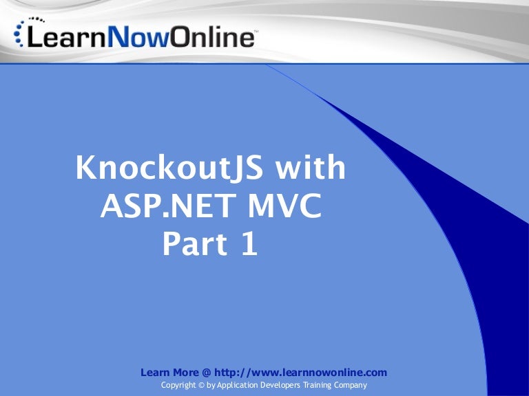KnockOutJS with MVC