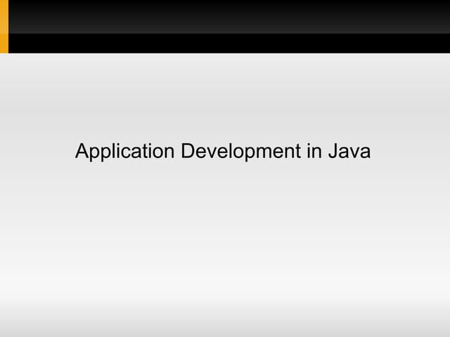 Application Development Using Java - DIYComputerScience Course