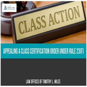 The Rights and Responsibilities of a Class Representative | PPTX