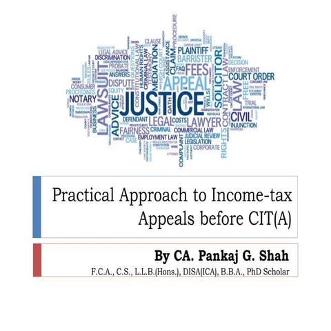 Practical approach and Drafting of Appeals before Commissioner Appeals ...