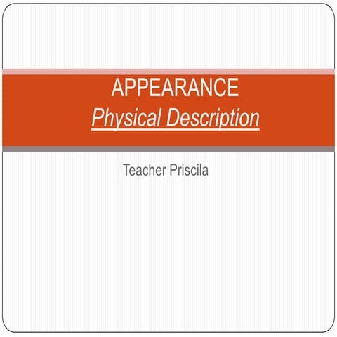 Appearance - EFL/ESL drilling exercise
