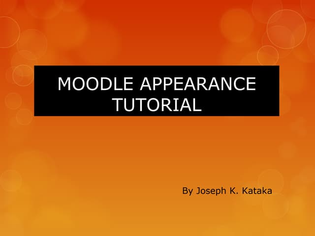 Appearance tutorial