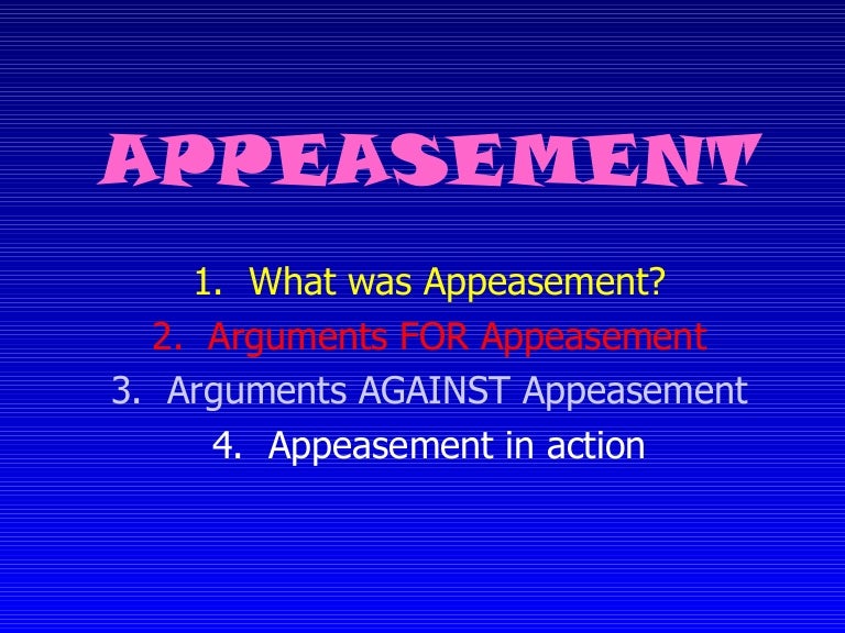 Why did appeasement fail picture