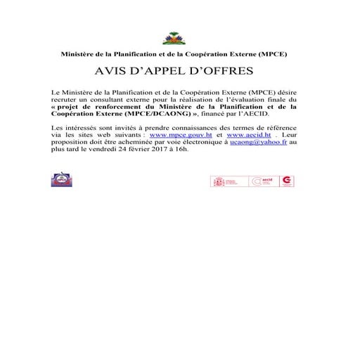 Les 100 jours du ministre Aviol FLEURANT à la tête du ministère de la ...