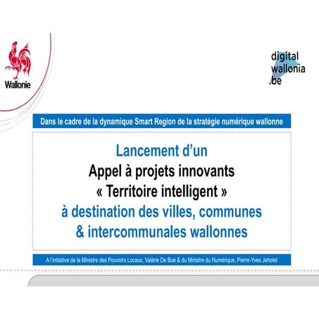 Lancement de l’appel à projets Smart Region Territoire intelligent