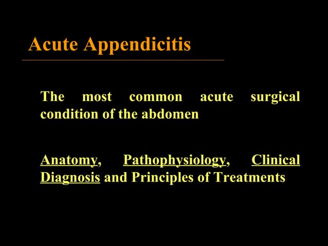 Appendicitis