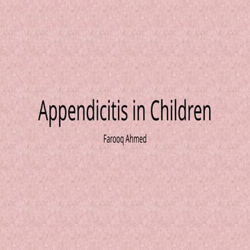 Diagnosis and Management of Acute Appendicitis in Children.pptx