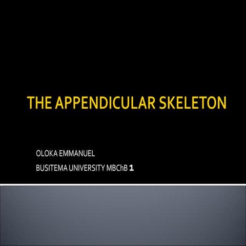 Appendicular skeletal system