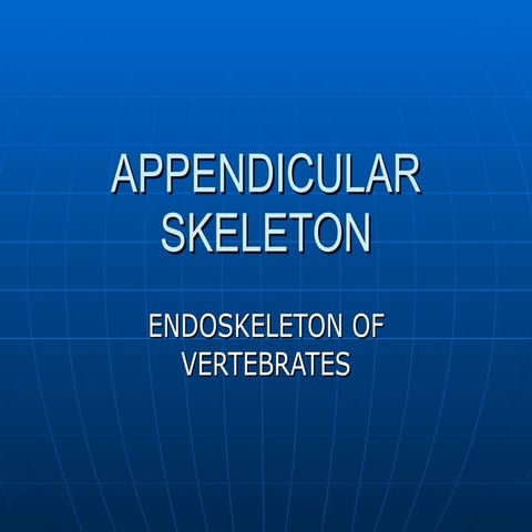 Appendicular skeleton