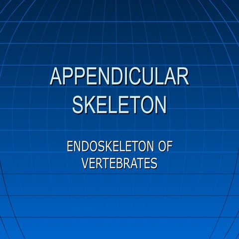 Appendicular skeleton