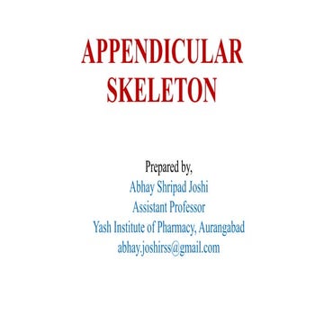 Appendicular skeleton