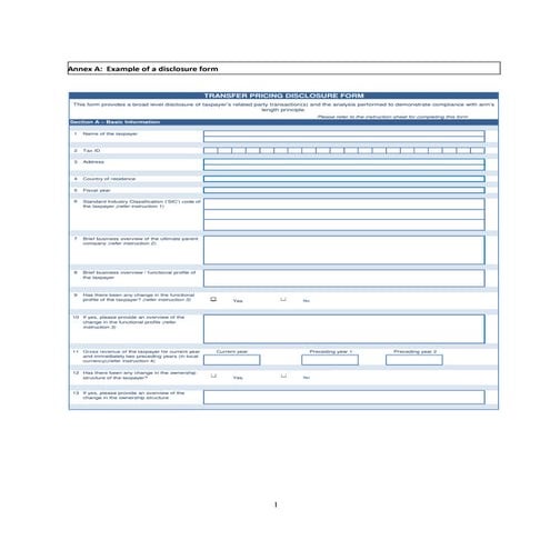 Transfer pricing: practical manual for developing countries - Appendix II Doc...