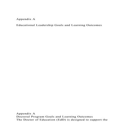 Appendix AEducational Leadership Goals and Learning Outcomes.docx