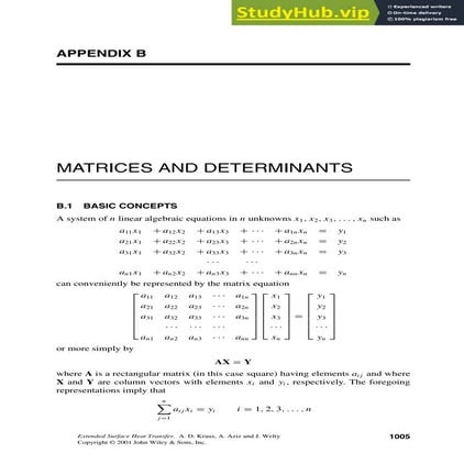 Appendix B  Matrices And Determinants