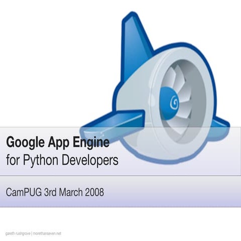 App Engine for Python Developers | PPT image.