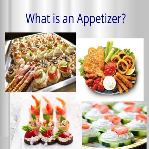 Prepare appetizers | PPTX