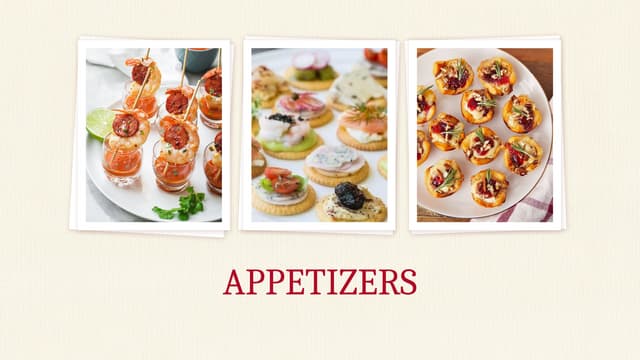 Classification of appetizer | PPTX