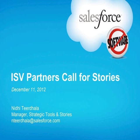 Customer Stories Submission Process for AppExchange Partners