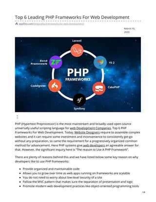 PHP framework difference | PPT