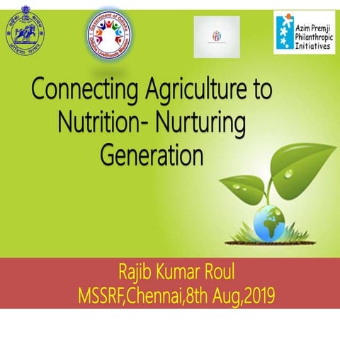 Connecting Agriculture to Nutrition- Nurturing Generation | PPTX