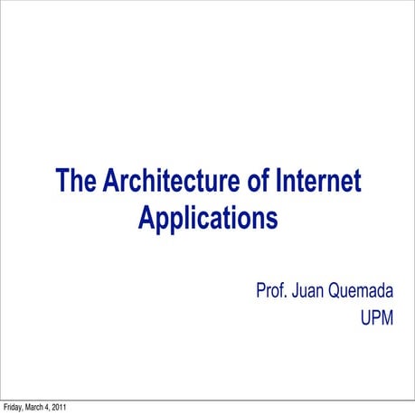La Arquitectura de las Aplicaciones de Internet