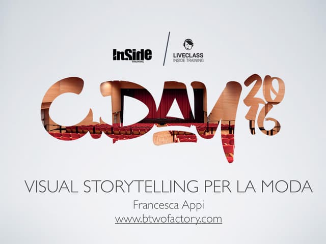 Visual storytelling per la moda (Francesca Appi)