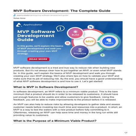 MVP Software Development: The Complete Guide